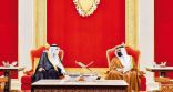 منصور بن متعب ينقل تعازي القيادة لملك البحرين