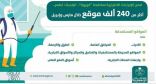 البلديات تطهر 240 ألف موقع بالمملكة للحد من انتشار فيروس كورونا