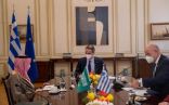 رئيس وزراء جمهورية اليونان يستقبل سمو وزير الخارجية ويعقدان جلسة مباحثات رسمية