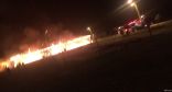 بالفيديو: الحريق يلتهم مقهى خيمة «بيت الشعر» في كورنيش الخفجي