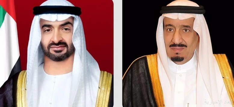 رئيس دولة الإمارات العربية .خادم الحرمين الشريفين